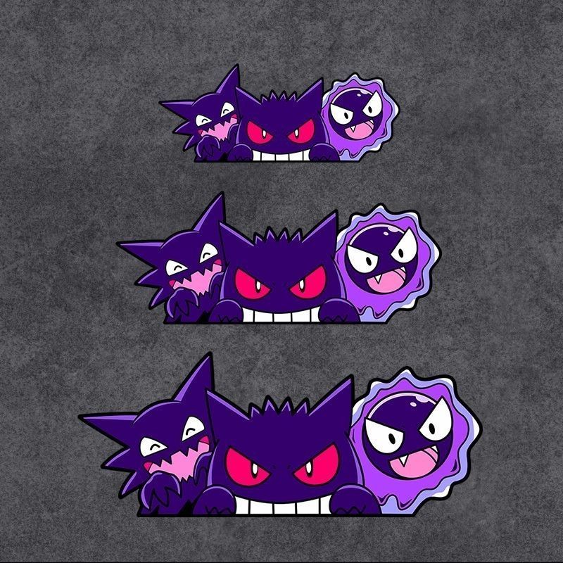 Cosplay Prop Book - Sevimli Pokemon Gengar Anime Araba Çıkartmaları