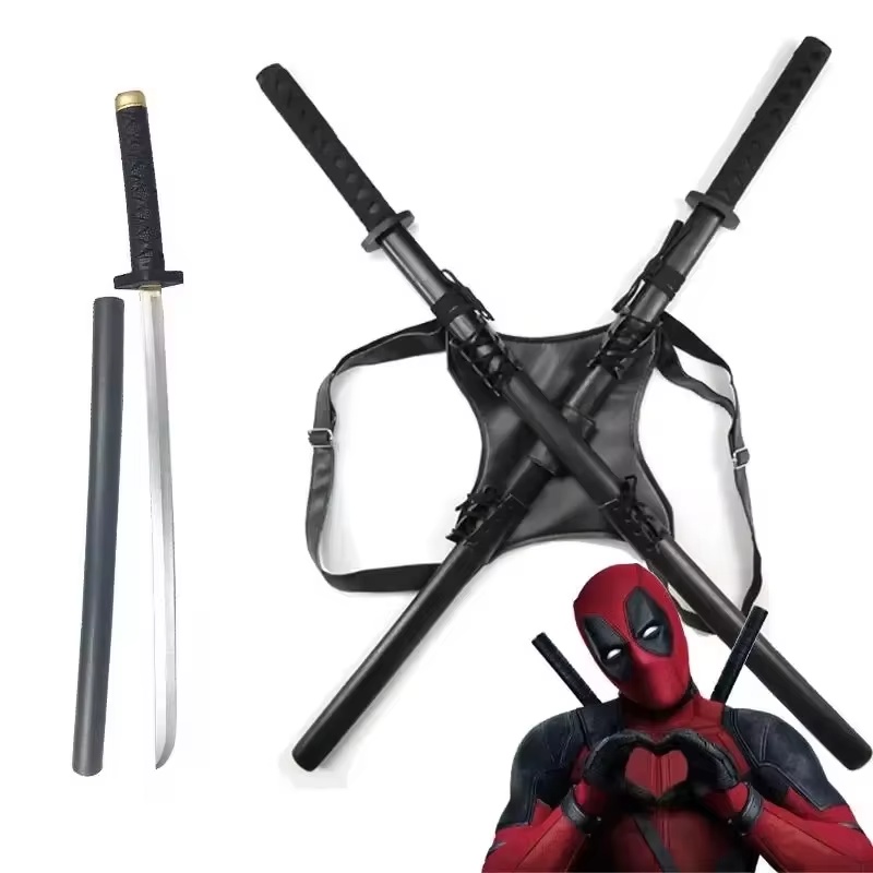 Cosplay Prop Dagger - 2025 Yeni 61cm Deadpool Katana PU