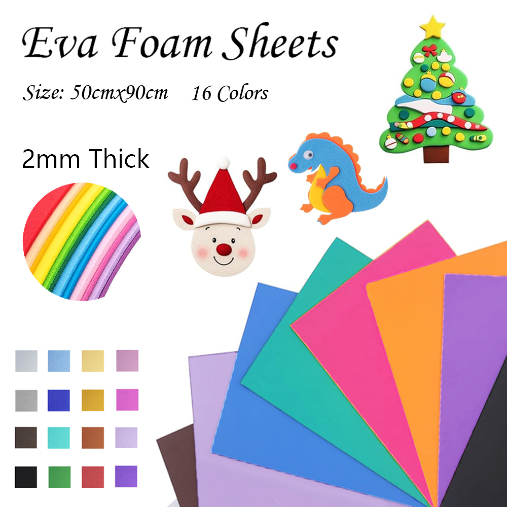 Cosplay Props Eva Foam - 16 Renkli EVA Köpük Levhalar 2mm