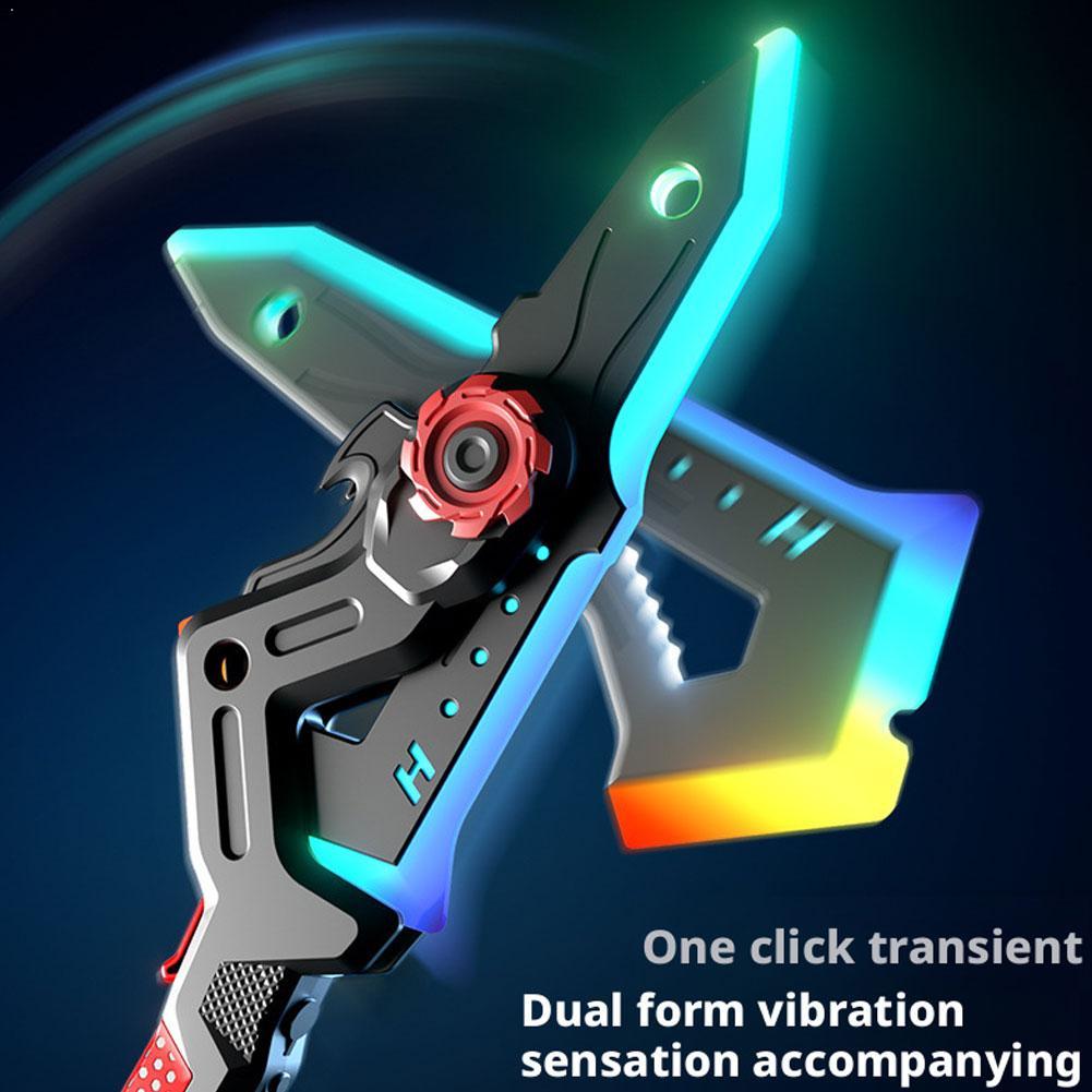 Cosplay Prop Axe - Renkli LED'li ve Spreyli Sisli, Dönüştürülebilir