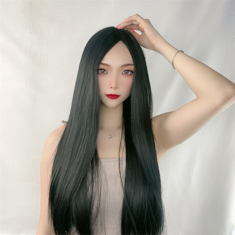 Wig Fiber Net - Kadınlar için uzun düz saç peruk,