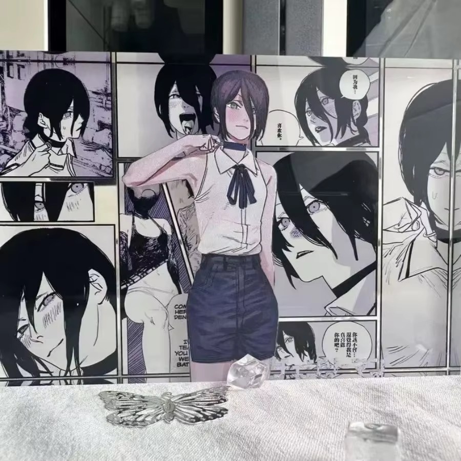 Anime figürü Denji ve Reze akr - Acrylic Cosplay Prop incelemesi ve fiyatı